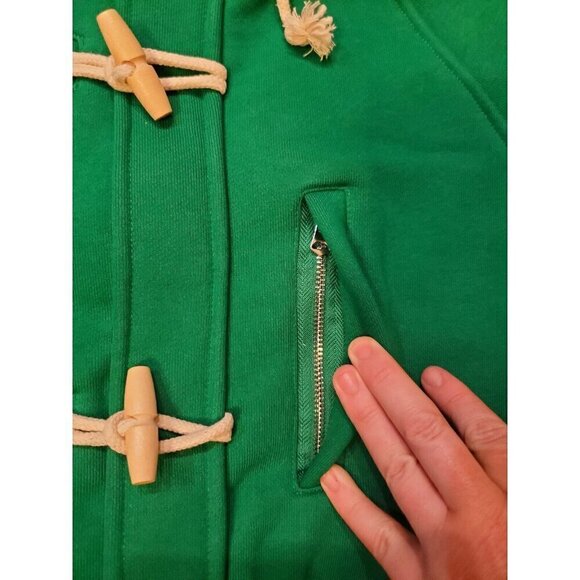 Mcnairy & Co Duffel Hoodie Mens M Kelly Green Zippered Pockets NWT MSRP $224 - Picture 9 of 13